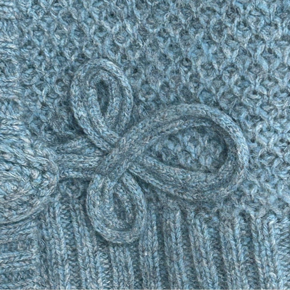 Anthropologie Charlie & Robin Women’s Aqua Blue Wool Blend Knit Sweater Top  M - Picture 3 of 8